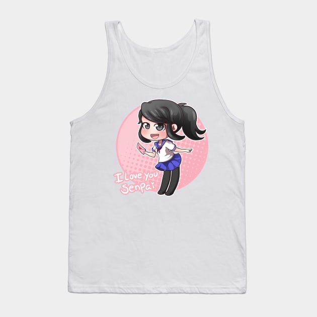 Ayano Aishi - Yandere Simulator Pink Tank Top by Miss_Akane